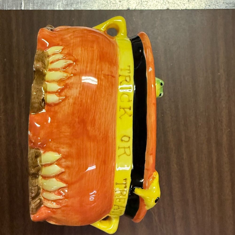 Orange and Yellow Halloween Candy Bowl